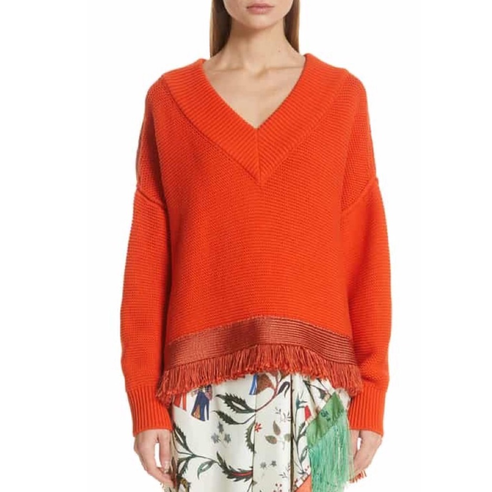 Stunning Orange Alpaca Fur Hoodie Sweater, Small - Picture 7 of 7